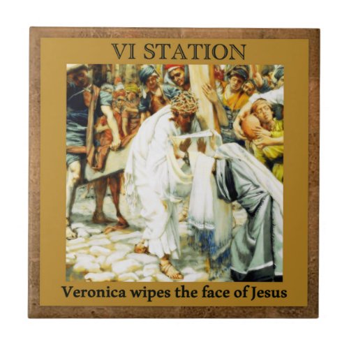 Stations of the Cross 6 of 15 Veronica Tile