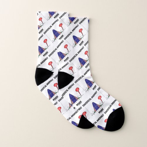 Statistical Anomaly Inside Bell Curve I Am Here Socks