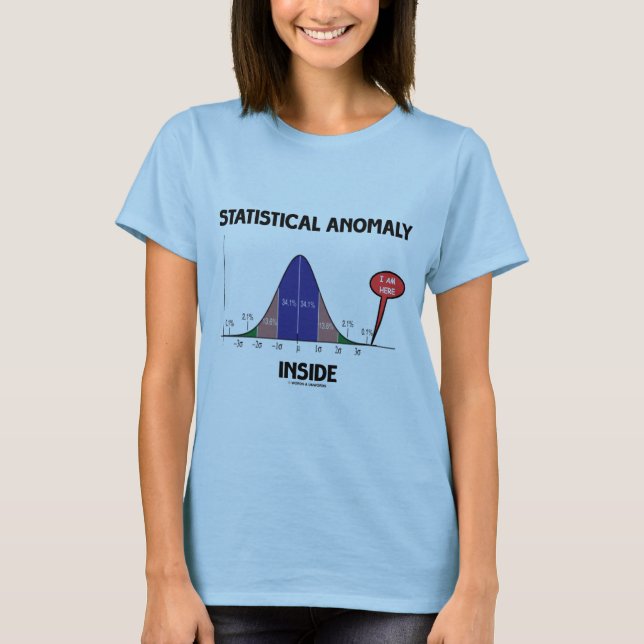Statistical Anomaly Inside (Bell Curve I Am Here) T-Shirt (Front)