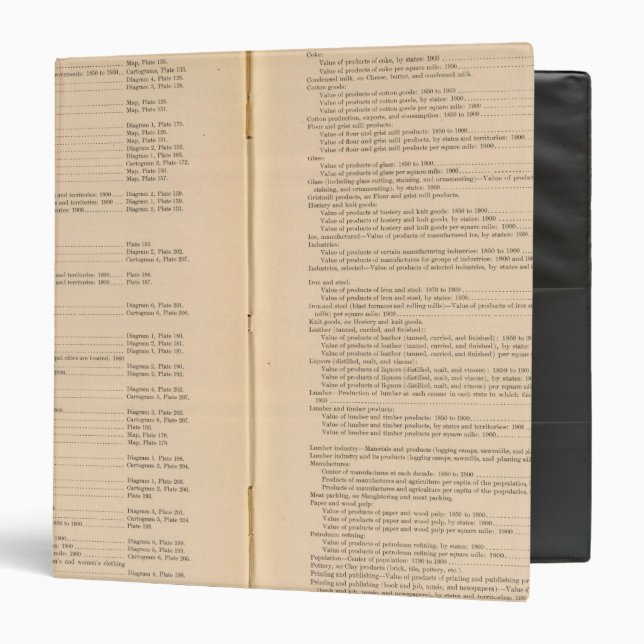 Statistical atlas 1900 9 3 ring binder (Front/Inside)