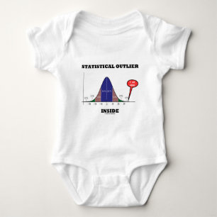 Statistical Outlier Inside (Bell Curve Humor) Baby Bodysuit