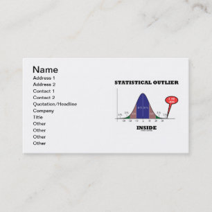 Statistical Outlier Inside (Bell Curve Humor) Business Card