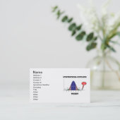Statistical Outlier Inside (Bell Curve Humor) Business Card (Standing Front)
