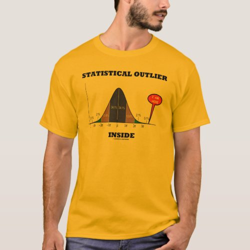 Statistical Outlier Inside Bell Curve Humor T_Shirt
