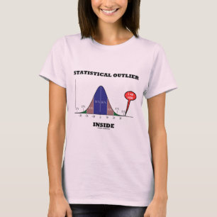 Statistical Outlier Inside (Bell Curve Humor) T-Shirt