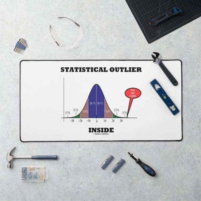 Statistical Outlier Inside You Are There Humor Desk Mat (Workstation)