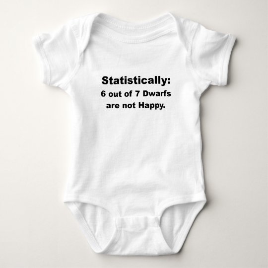 statistically 6 out of 7 dwarfs are not happy.png baby bodysuit