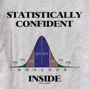 Statistically Confident Inside (Bell Curve Humor) T-Shirt