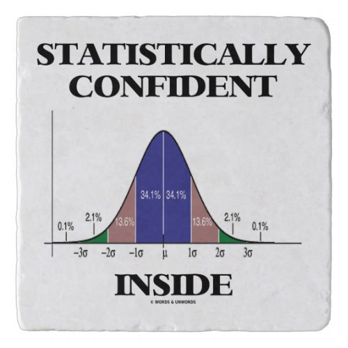 Statistically Confident Inside Bell Curve Humor Trivet