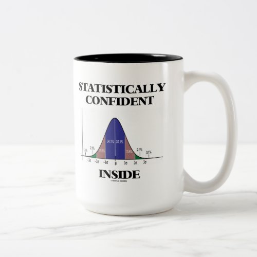 Statistically Confident Inside Bell Curve Humor Two_Tone Coffee Mug