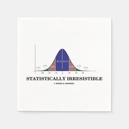 Statistically Irresistible Bell Curve Stats Humor Napkins