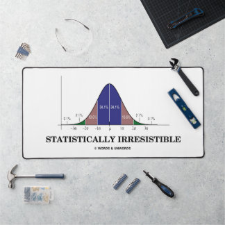 Statistically Irresistible Stats Geek Humor Desk Mat