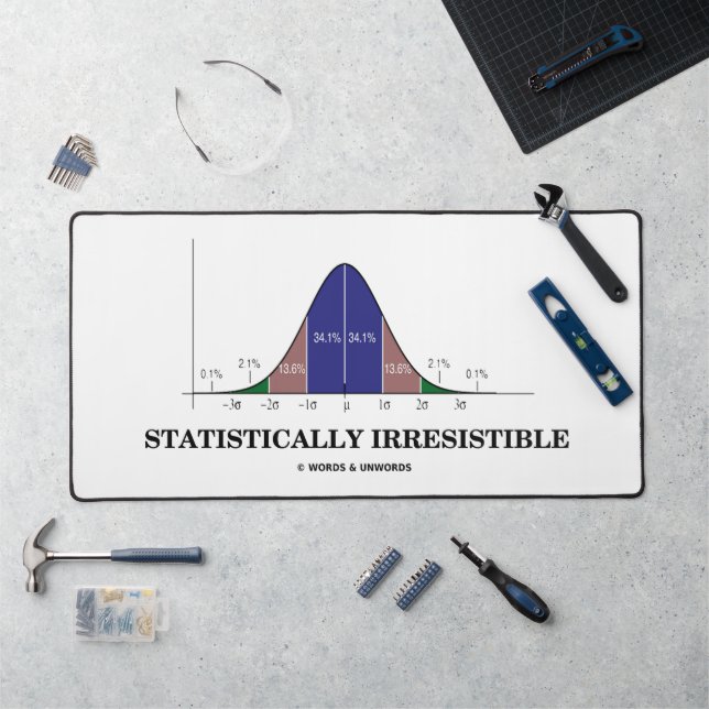 Statistically Irresistible Stats Geek Humor Desk Mat (Workstation)