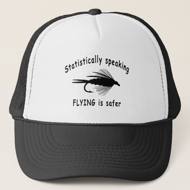 STATISTICALLY SPEAKING... FLYING IS SAFER TRUCKER HAT (Front)