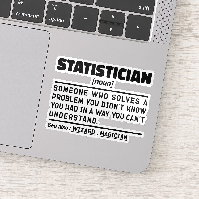 Statistician Noun Definition Spreadsheet Funny  Sticker (Detail)