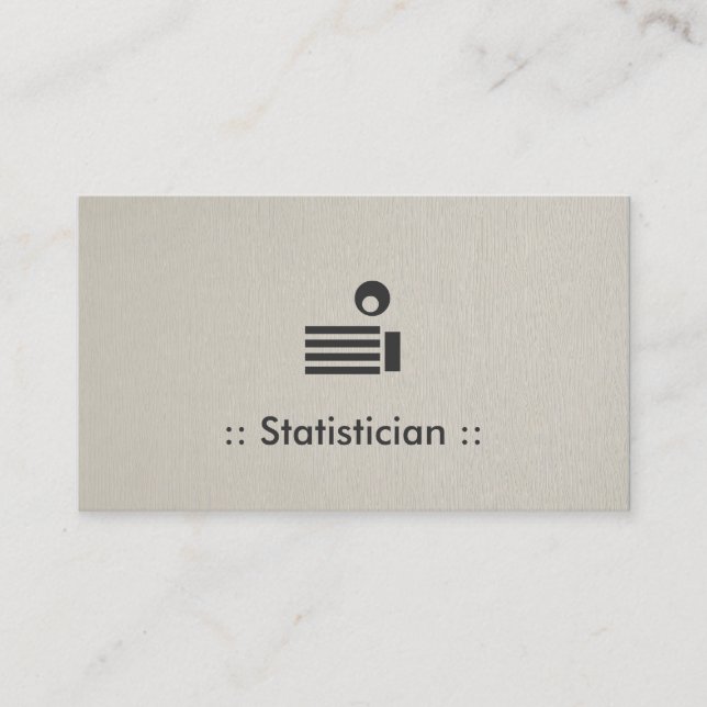 Statistician Simple Elegant Professional Business Card (Front)