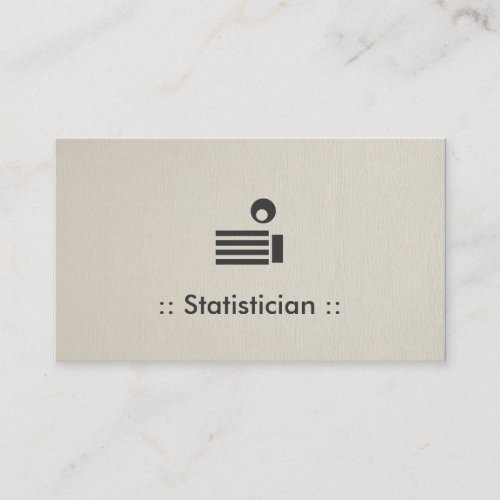 Statistician Simple Elegant Professional Business Card