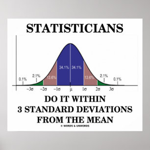 Statisticians Do It Within 3 Standard Deviations Poster
