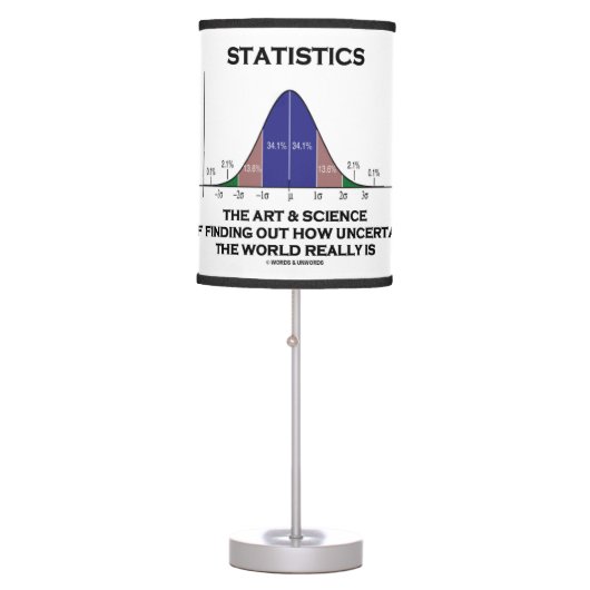 Statistics Art Science Finding Out Uncertain World Table Lamp (Front)