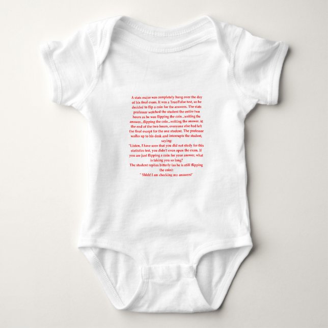statistics baby bodysuit (Front)