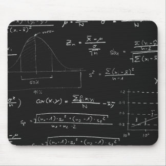 Statistics blackboard mouse pad