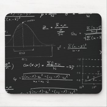 Statistics Blackboard Mouse Pad by UDDesign at Zazzle