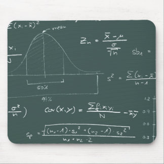 Statistics blackboard mouse pad