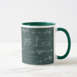 Statistics blackboard mug<br><div class="desc">Mathematical statistics formulas and graphics on blackboard</div>