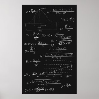 Statistics Blackboard Poster by UDDesign at Zazzle
