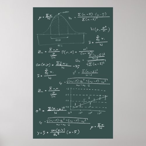 Statistics blackboard poster