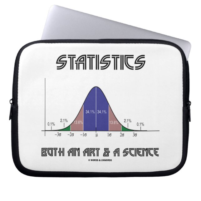 Statistics Both An Art & A Science (Bell Curve) Laptop Sleeve (Front)