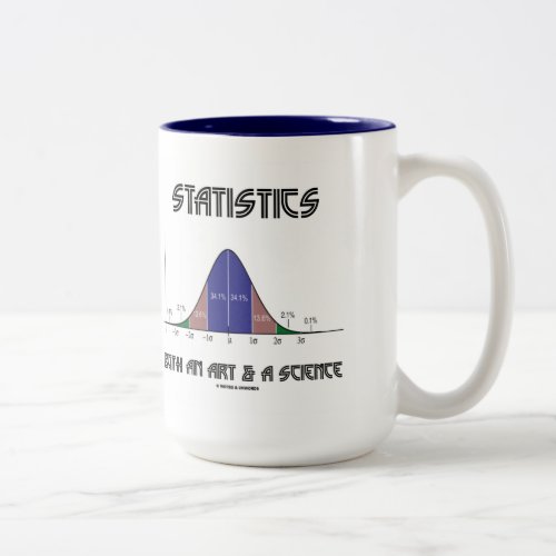 Statistics Both An Art  A Science Bell Curve Two_Tone Coffee Mug