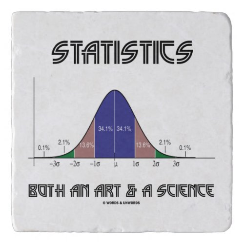 Statistics Both Art Science Bell Curve Humor Geek Trivet