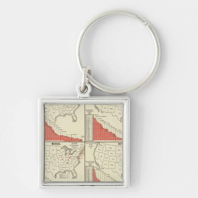 Statistics for special schools keychain (Front)