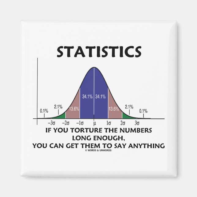Statistics If You Torture The Numbers Long Enough Magnet (Front)