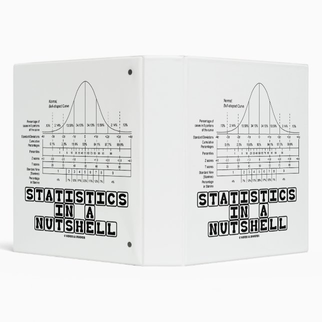 Statistics In A Nutshell Stats Cheat Sheet Binder (Background)