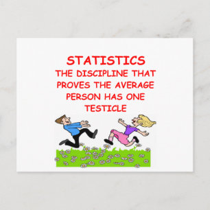 statistics joke postcard