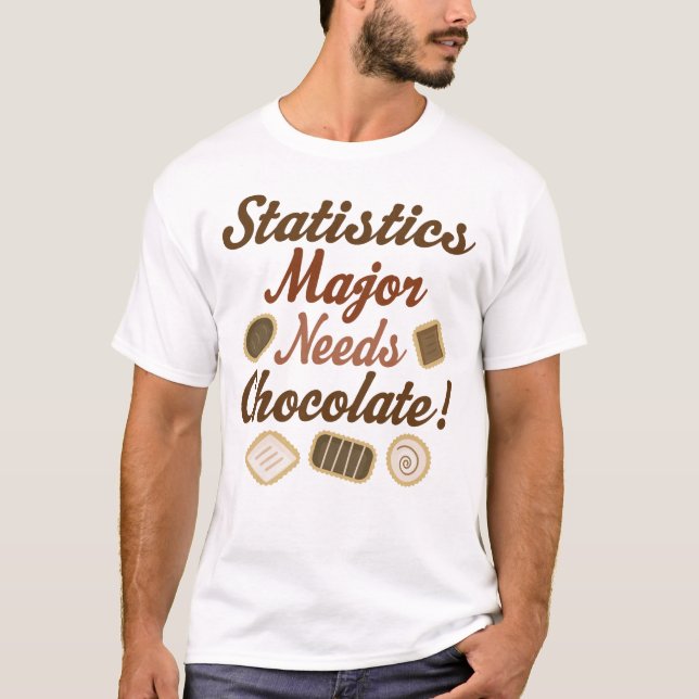 Statistics Major Chocolate T-Shirt (Front)