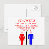 STATISTICS POSTCARD | Zazzle
