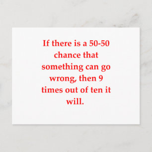 statistics postcard