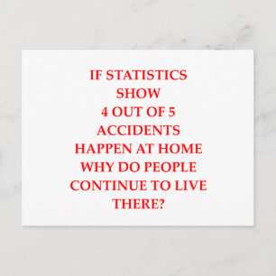 statistics postcard