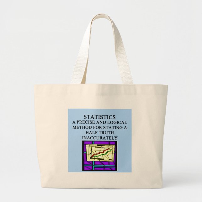 STATISTICS statistician humor Large Tote Bag (Front)