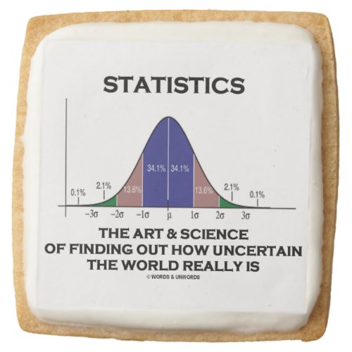 Statistics The Art  Science Of Finding Out Quote Square Shortbread Cookie