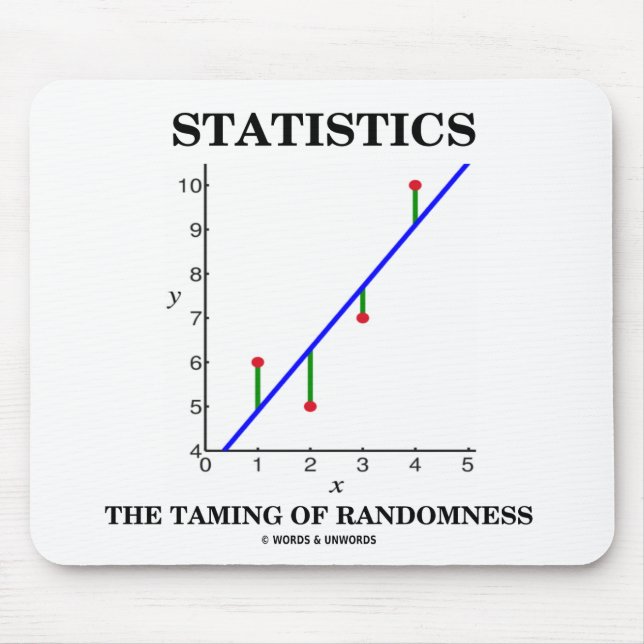 Statistics The Taming Of Randomness Stats Humor Mouse Pad (Front)