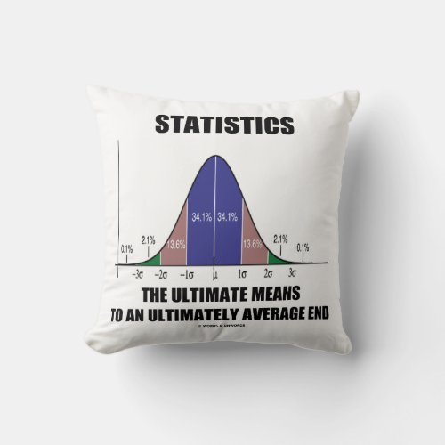 Statistics Ultimate Means Ultimately Average End Throw Pillow