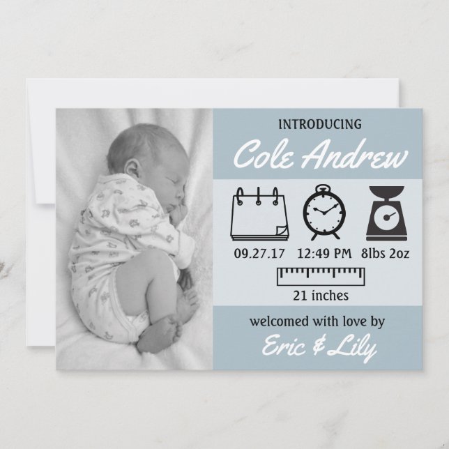 Stats Baby Announcement (Front)