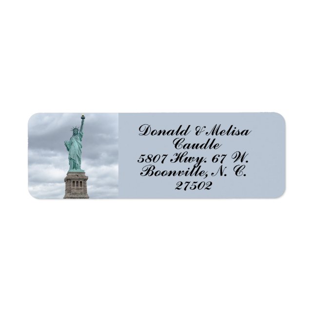 STATUE 0F LIBERTY LABEL (Front)