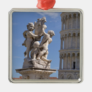 Statue and leaning Tower of Pisa Metal Ornament