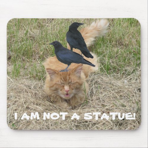 Statue Cat Mouse Pad