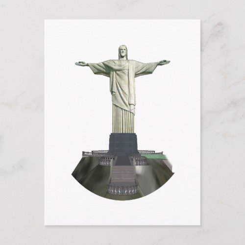 Statue Christ the Redeemer 3D Model Postcard